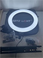 EOTOLIGHT LED RING LIGHT W/TRIPOD AND REMOTE 18IN