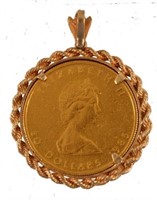 Canadian Maple Leaf $50 Gold Coin Pendant
