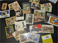 Assorted vintage trading cards