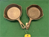 Griswold No 3 and No 4 Cast Iron Skillet
