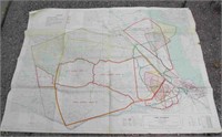 1962 Large Camp Petawawa Canada Military Map OLD