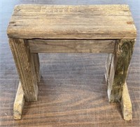 12" Primitive, handmade wooden milking stool