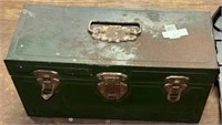 Vintage metal metal toolbox With tools