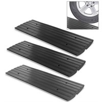 Pyle Car Driveway Adjustable Curb Ramps - 3 Pack H