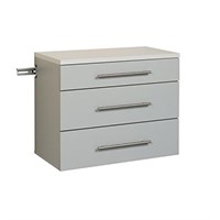 Prepac HangUps 3-Drawer Base Storage Cabinet, Ligh