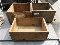 3 OLD WOOD BOXES