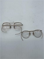 1930’s Gold-Colored Metal Framed Reading Glasses