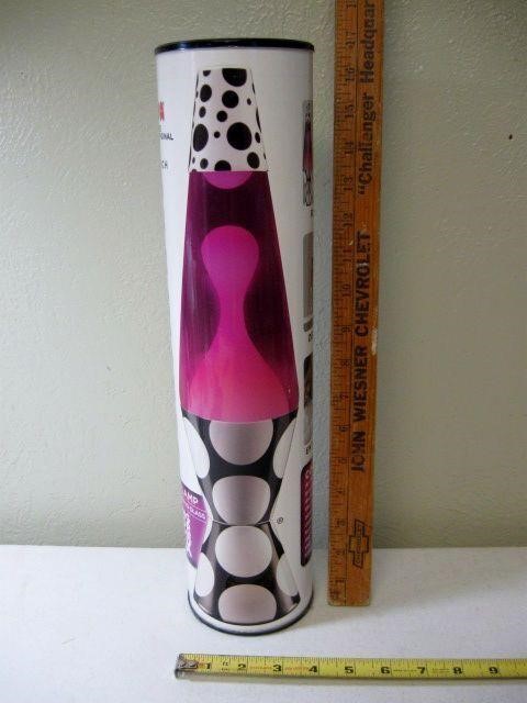 New Lava Hand Painted Glass Lamp Dots 14.5"