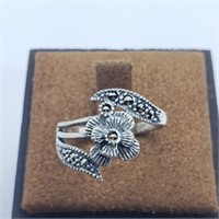 $80 Silver Marcasite Ring