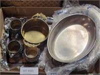 7 PCS OF SILVERPLATE DISHES
