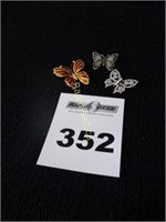 Vintage Butterfly Brooches