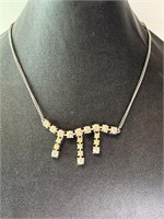 15" Vintage Rhinestone Necklace