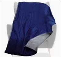 Quility Queen Sz 20lb Blue Weighted Blanket