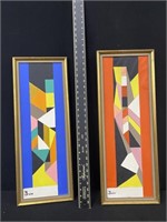 Abstract Art Wall Panels Signed Boies