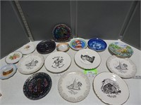 Lanesboro plates; Fenton plates; other souvenir pl