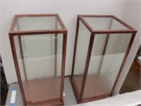 (2) Glass Doll/Knickknack Display Cases