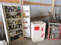 3 metal cabinets & contents