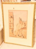 Lot #1548 - Framed print of Victorian street