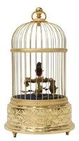 SWISS REUGE AUTOMATON SINGING BIRDS IN CAGE