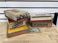 Vintage cigar advertising boxes