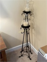 Pair Candle Stands- 45" - 37" Tall