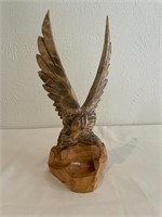 Carved Wooden Eagle is 12.25in Tall