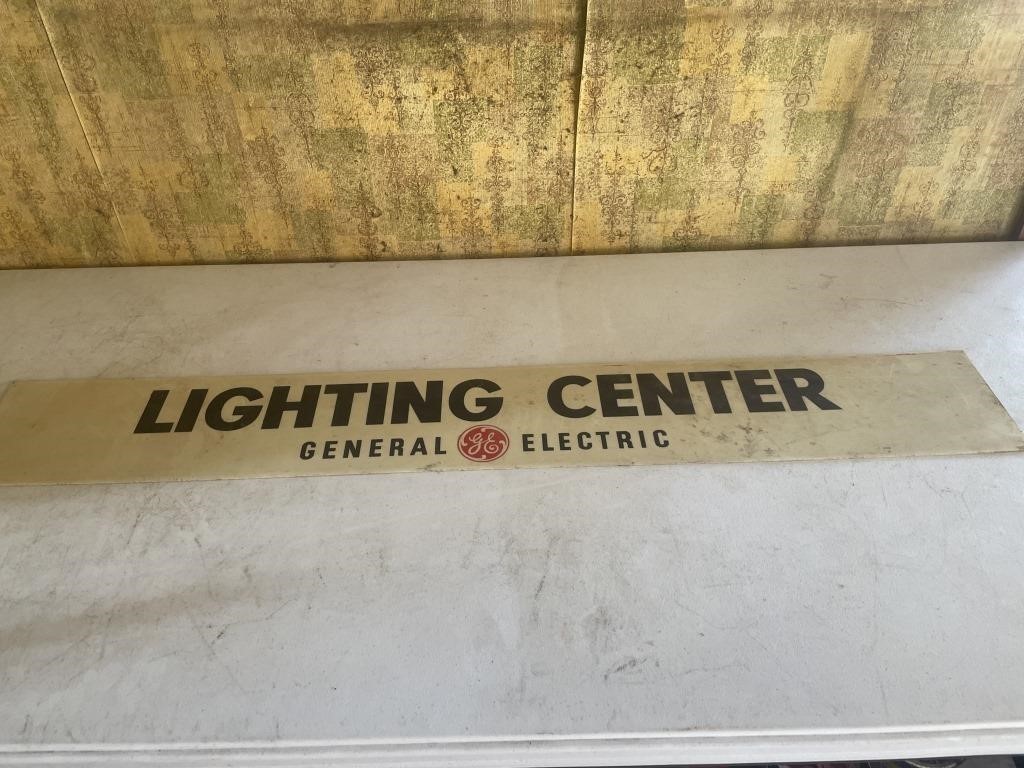 GE  lighting center sign -  plexiglass