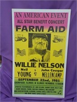 1985 Farm Aid Willie Nelson advertising