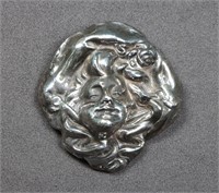 Bess Orman Art Nouveau Sterling Brooch