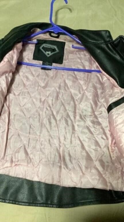 Diamond Plate Pink and Black Leather Jacket Size