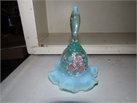 Fenton glass hand painted bell.