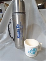 Stainless Santa Fe Thermos & Ceramic Mug
