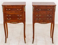 Louis XV Style Palisander Bedside Cabinets, Pair