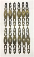 (12) Keeler Brass Co, Antique brass keyhole