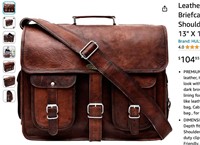 Leather Messenger Bag Brown Briefcase Leather