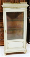 Louis XVI Style Painted Beveled Glass Vitrine.