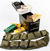 Firearm Assorted Caliber Ammo & Brass in Can