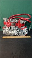 Zebra Print Del Mano Handbag With Tags