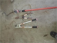 Extendable limb loppers, 14' tree pruner,