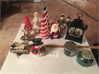 Christmas decorations and candles