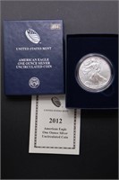2012-W U.S. Silver Eagle - Box & COA