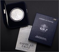 2001-W U.S. Silver Eagle - Box & COA