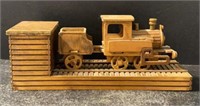 Vintage Wooden Locomotive Music Box