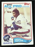 1982 LAWRENCE TAYLOR ROOKIE CARD TOPPS #434