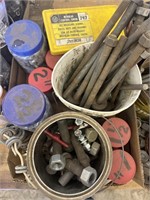 LARGE LOT OF SCREWS, NUTS & BOLTS