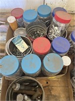 LARGE LOT OF SCREWS, NUTS & BOLTS