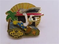 Rare LtdEd Disney 06' Duck Artist Surfboard Pin