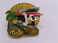 Rare LtdEd Disney 06' Duck Artist Surfboard Pin