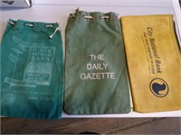 2 Dixon bank bags, Daily Gazette bag and