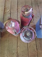 Antique fire extinguishers 23 inches high, Lot of